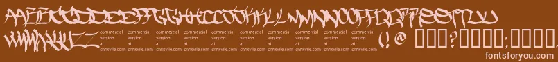 Thefiveonetwo Font – Pink Fonts on Brown Background