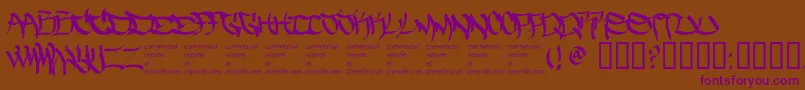 Thefiveonetwo Font – Purple Fonts on Brown Background