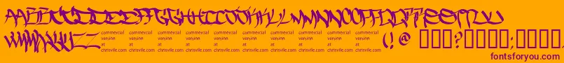 Thefiveonetwo Font – Purple Fonts on Orange Background