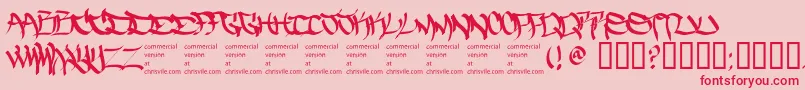 Thefiveonetwo Font – Red Fonts on Pink Background