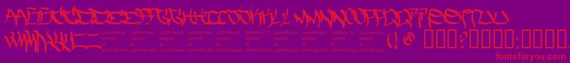 Thefiveonetwo Font – Red Fonts on Purple Background