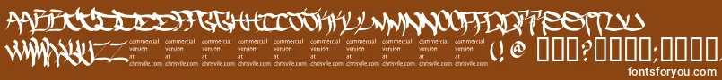 Thefiveonetwo Font – White Fonts on Brown Background