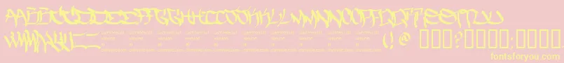Thefiveonetwo-Schriftart – Gelbe Schriften auf rosa Hintergrund
