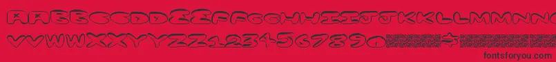 Minusplus Font – Black Fonts on Red Background