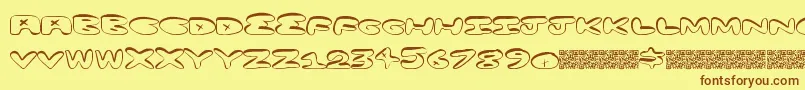 Minusplus Font – Brown Fonts on Yellow Background