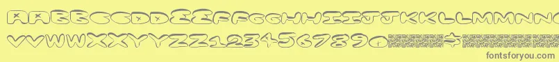 Fonte Minusplus – fontes cinzas em um fundo amarelo