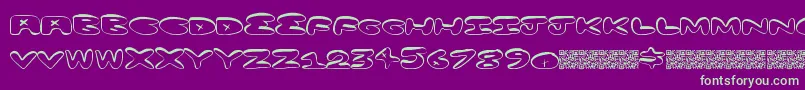 Minusplus Font – Green Fonts on Purple Background