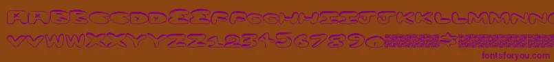 Minusplus Font – Purple Fonts on Brown Background