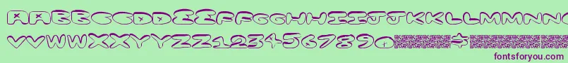 Minusplus Font – Purple Fonts on Green Background