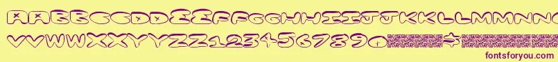 Minusplus Font – Purple Fonts on Yellow Background