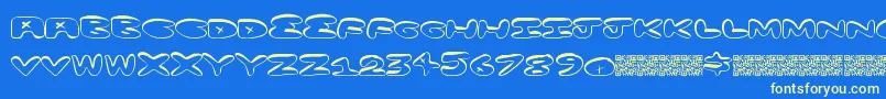 Minusplus Font – Yellow Fonts on Blue Background