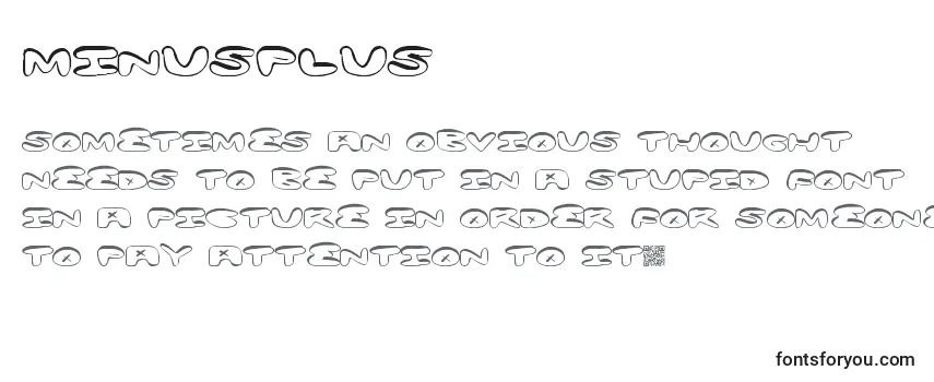 Review of the Minusplus Font