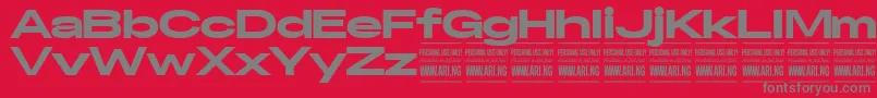 SpecifypersonalExexpblack Font – Gray Fonts on Red Background