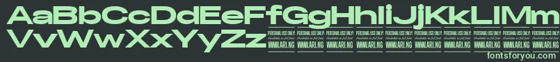 Czcionka SpecifypersonalExexpblack – zielone czcionki na czarnym tle