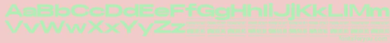 SpecifypersonalExexpblack-Schriftart – Grüne Schriften auf rosa Hintergrund