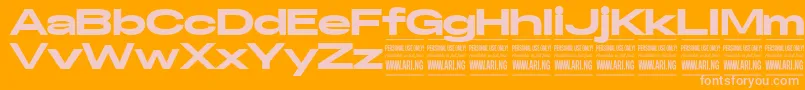 fuente SpecifypersonalExexpblack – Fuentes Rosadas Sobre Fondo Naranja