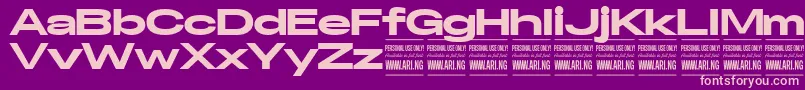 SpecifypersonalExexpblack Font – Pink Fonts on Purple Background