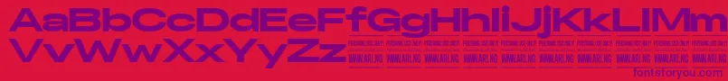 SpecifypersonalExexpblack Font – Purple Fonts on Red Background