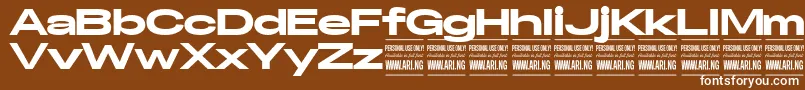 SpecifypersonalExexpblack Font – White Fonts on Brown Background