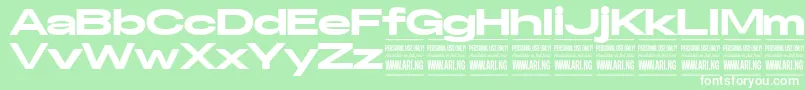 SpecifypersonalExexpblack Font – White Fonts on Green Background
