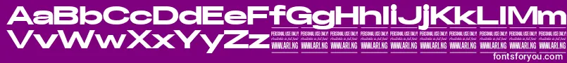 fuente SpecifypersonalExexpblack – Fuentes Blancas Sobre Fondo Morado