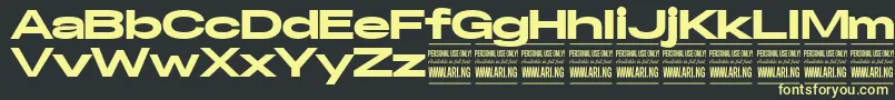 fuente SpecifypersonalExexpblack – Fuentes Amarillas Sobre Fondo Negro