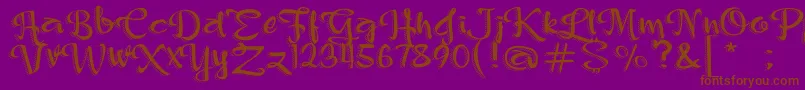 Princessalexis Font – Brown Fonts on Purple Background