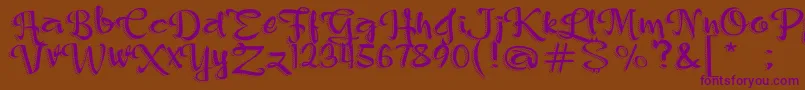 Princessalexis Font – Purple Fonts on Brown Background