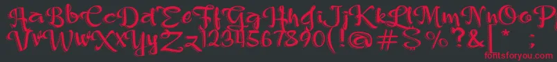 Princessalexis Font – Red Fonts on Black Background