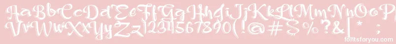 Princessalexis-Schriftart – Weiße Schriften auf rosa Hintergrund