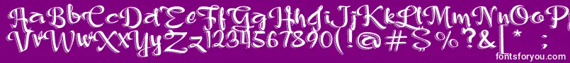 Princessalexis Font – White Fonts on Purple Background