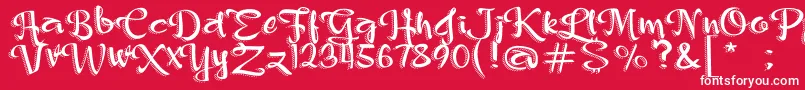 Princessalexis Font – White Fonts on Red Background