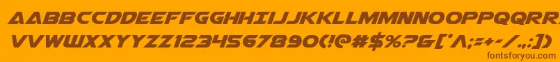 Airstrike Font – Brown Fonts on Orange Background