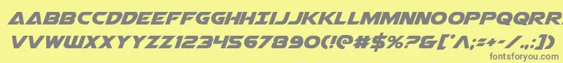 Airstrike Font – Gray Fonts on Yellow Background