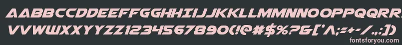 Airstrike Font – Pink Fonts on Black Background