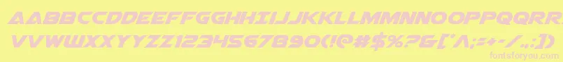 Airstrike Font – Pink Fonts on Yellow Background