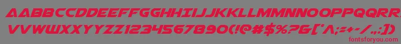 Airstrike Font – Red Fonts on Gray Background