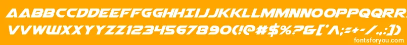 Airstrike Font – White Fonts on Orange Background