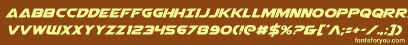 Airstrike Font – Yellow Fonts on Brown Background