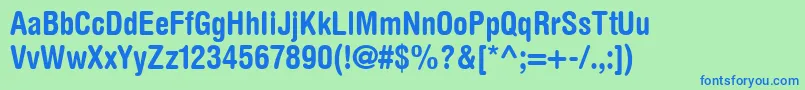 ContextRoundedCondensedSsiBoldCondensed Font – Blue Fonts on Green Background