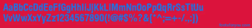 ContextRoundedCondensedSsiBoldCondensed Font – Blue Fonts on Red Background