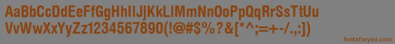 ContextRoundedCondensedSsiBoldCondensed Font – Brown Fonts on Gray Background
