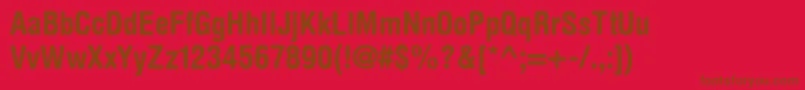 ContextRoundedCondensedSsiBoldCondensed Font – Brown Fonts on Red Background