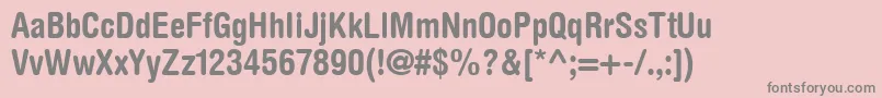 ContextRoundedCondensedSsiBoldCondensed Font – Gray Fonts on Pink Background