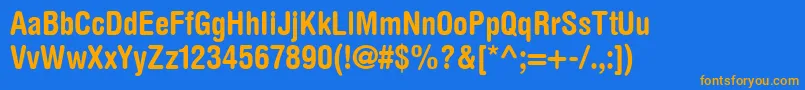 ContextRoundedCondensedSsiBoldCondensed Font – Orange Fonts on Blue Background
