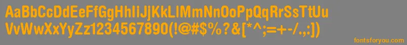ContextRoundedCondensedSsiBoldCondensed Font – Orange Fonts on Gray Background