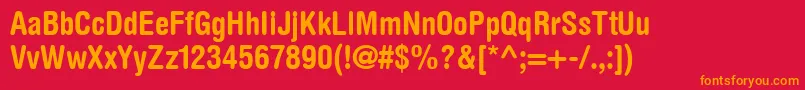ContextRoundedCondensedSsiBoldCondensed Font – Orange Fonts on Red Background