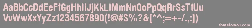 ContextRoundedCondensedSsiBoldCondensed Font – Pink Fonts on Gray Background