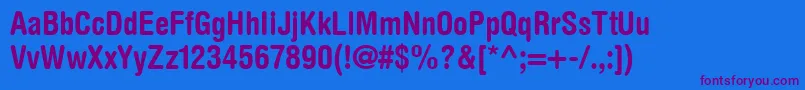 ContextRoundedCondensedSsiBoldCondensed Font – Purple Fonts on Blue Background