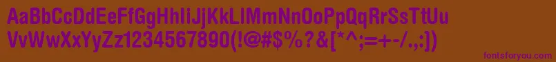 ContextRoundedCondensedSsiBoldCondensed Font – Purple Fonts on Brown Background